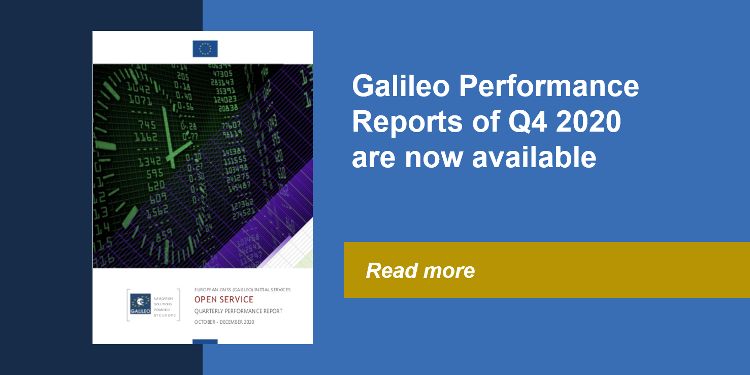 The Galileo Performance Reports of Q4 2020 are now available to download